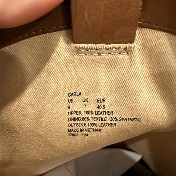 Ralph Lauren Charly Calfskin Tall Boot cognac Tan women’s Size 9B - Picture 9 of 12